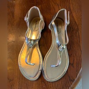 NEW City Classified Metalic Gold Skull Sandals